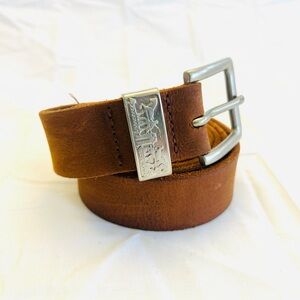 Rare Levi’s Metal 2 Horse Keeper Belt Suede Leather